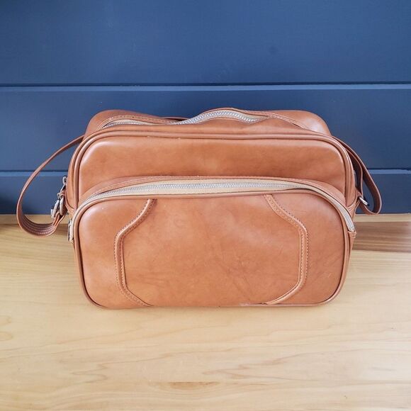 Vintage‎ Faux Leather Overnight Bag - Picture 1 of 6